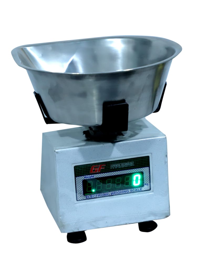 Rear view bakery scale showing connections