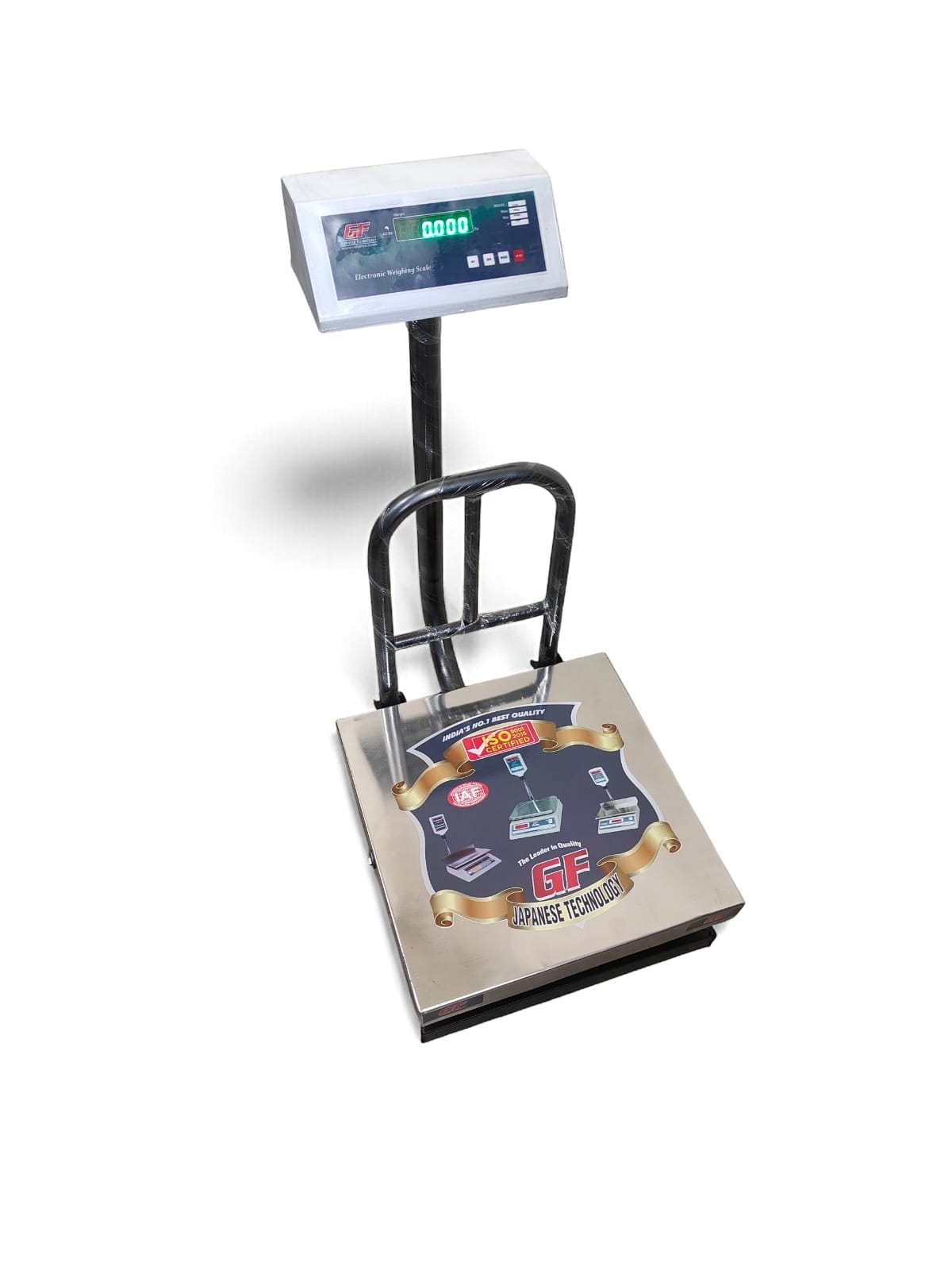 Stainless steel platform scale with large weighing pan