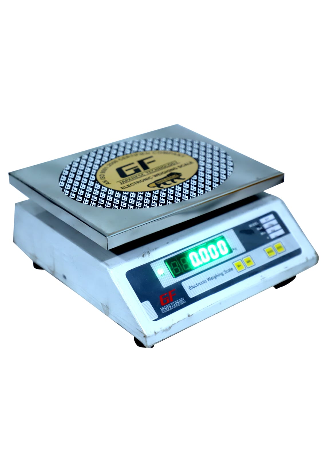Stainless steel table top scale SST front
